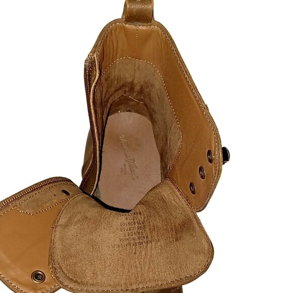 Brown Chunky Platform Lug Block Heel Lace up Zip Faux Leather Ankle Boots Wms 7 - Picture 10 of 14